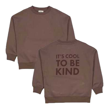 Bluză grosuță, oversize, maro It's Cool To Be Kind