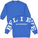 Bluză grosuță albastru intens – Believe