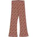 Pantaloni evazați cu imprimeu mere