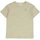 Tricou cu dungi fine verzi, din bumbac organic