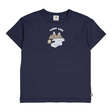 Tricou „Camp Life” – bleumarin, din bumbac organic