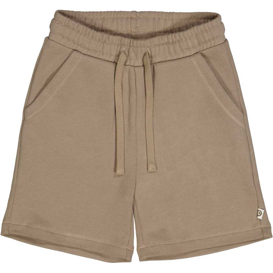 Pantaloni scurți grosuți – maro, caju, din bumbac organic