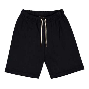 Pantaloni scurți grosuți, negri, din bumbac organic