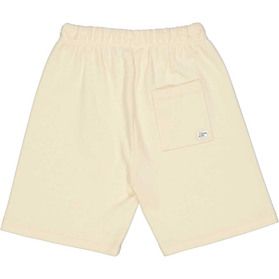 Pantaloni scurți grosuți, ecru, din bumbac organic