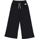 Pantaloni evazați negri din bumbac organic