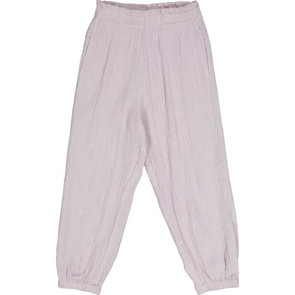 Pantaloni lila din muselină
