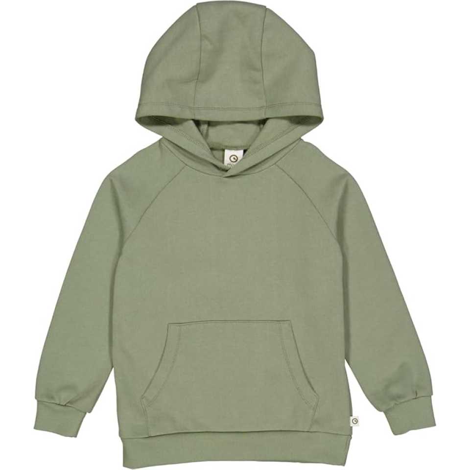 Hoodie grosuț verde, din bumbac organic