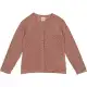 Cardigan delicat, tricotat, roz din bumbac organic
