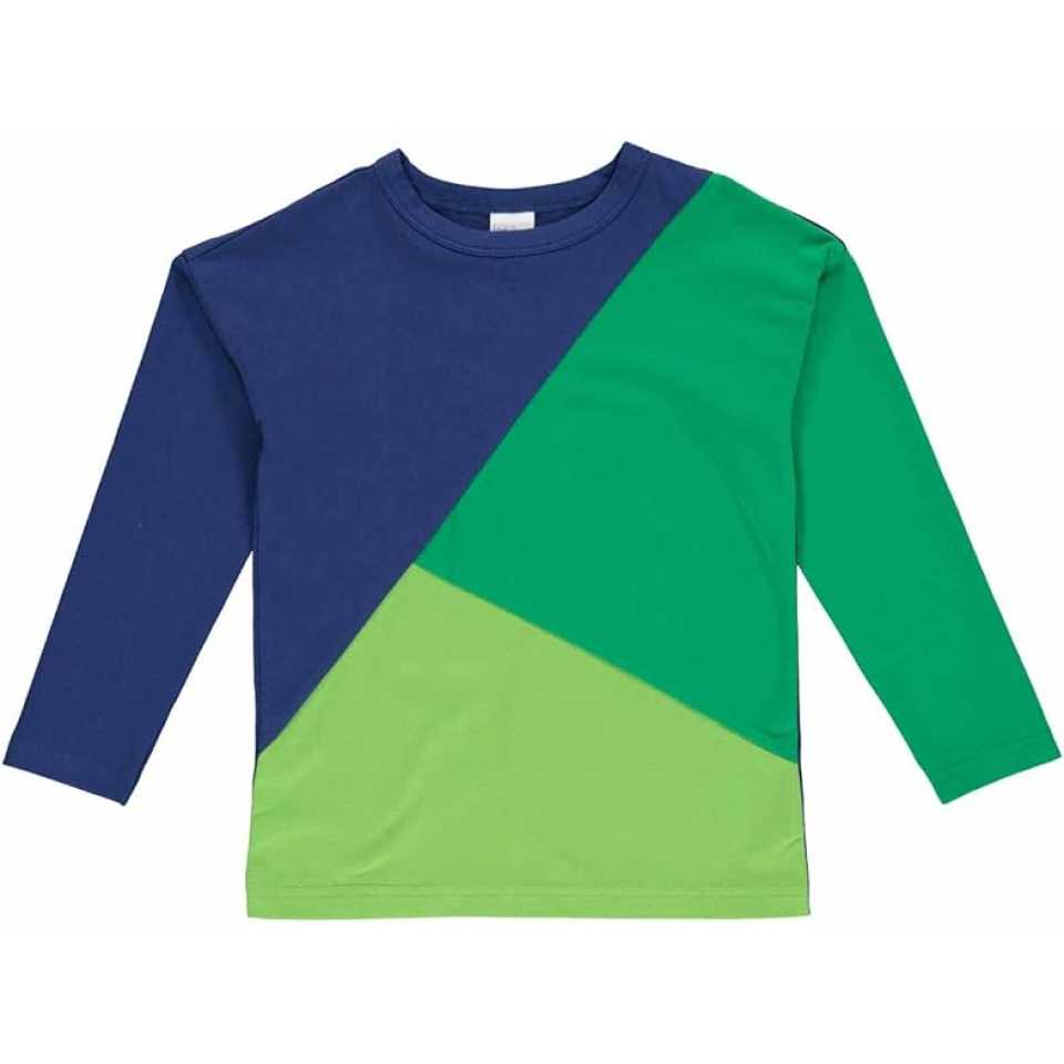 Bluză Alfa Point cu mânecă lungă – albastru, verde și lime