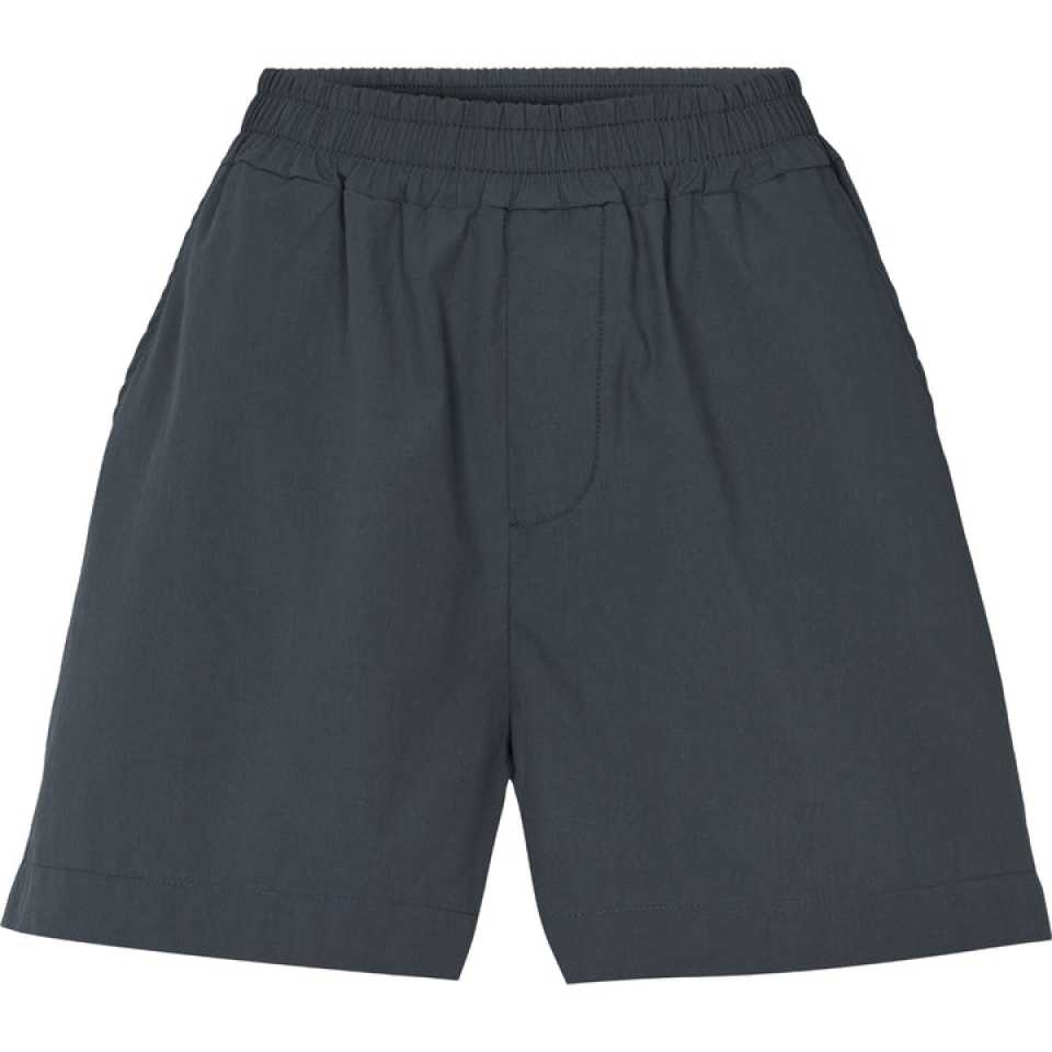 Pantaloni scurți albaștri, din poplin cu buzunare