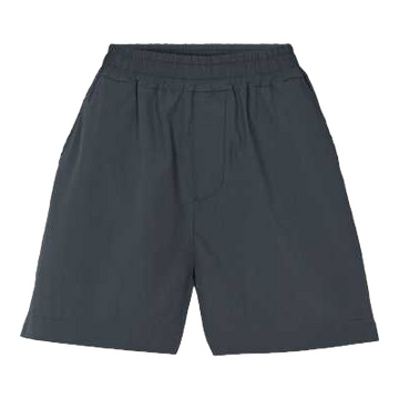 Pantaloni scurți albaștri, din poplin cu buzunare