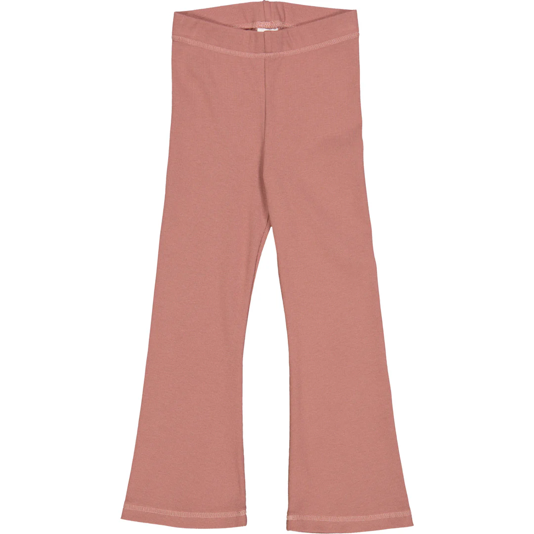 Pantaloni rib evazați roz
