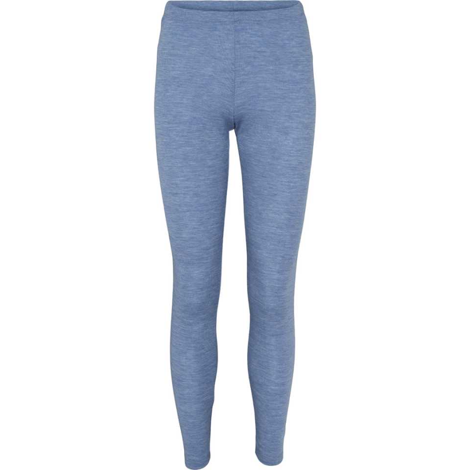 Colanți din lână merinos, albastru melanj