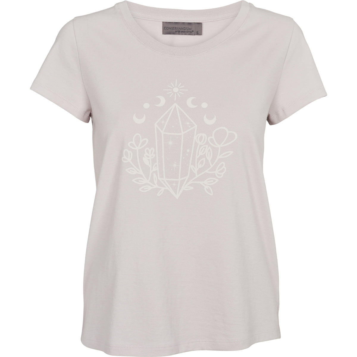 Tricou Just Me cu print, roz lila