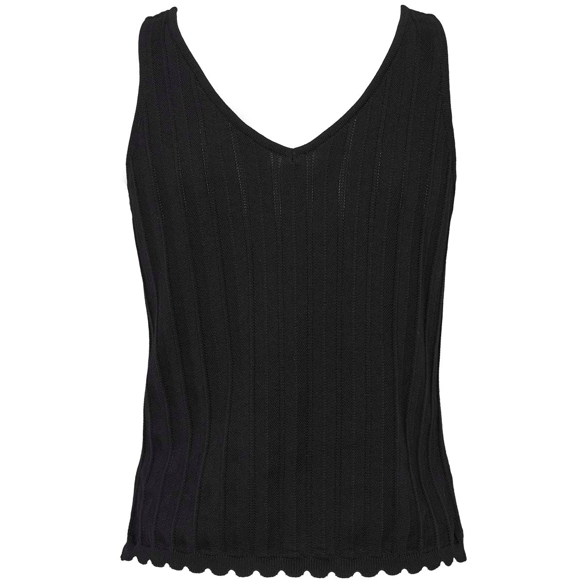 Top tricotat din bumbac organic, negru