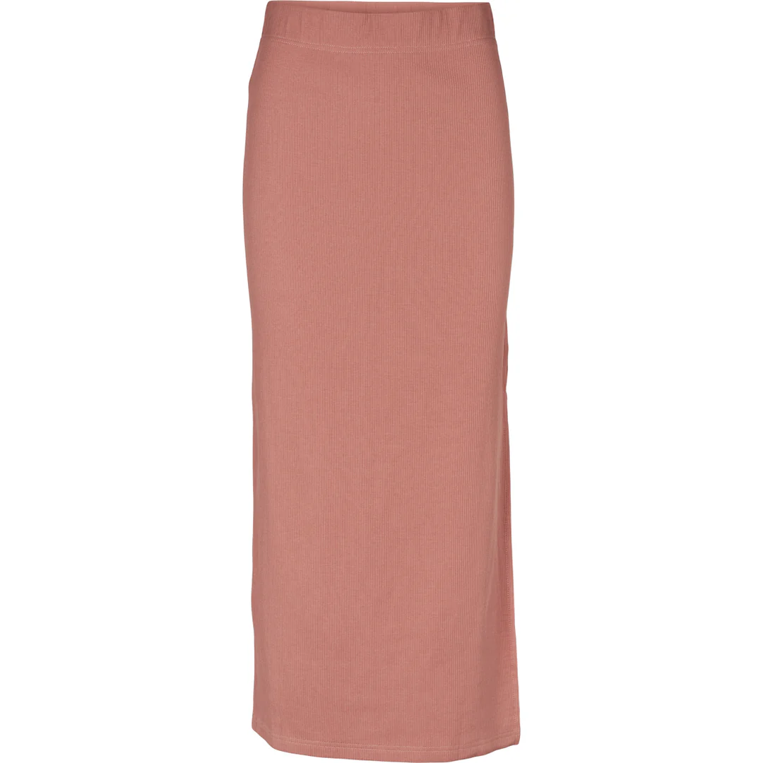 Fustă Wave Rib, roz pudrat