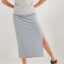 Fustă Just Me Rib, gri deschis