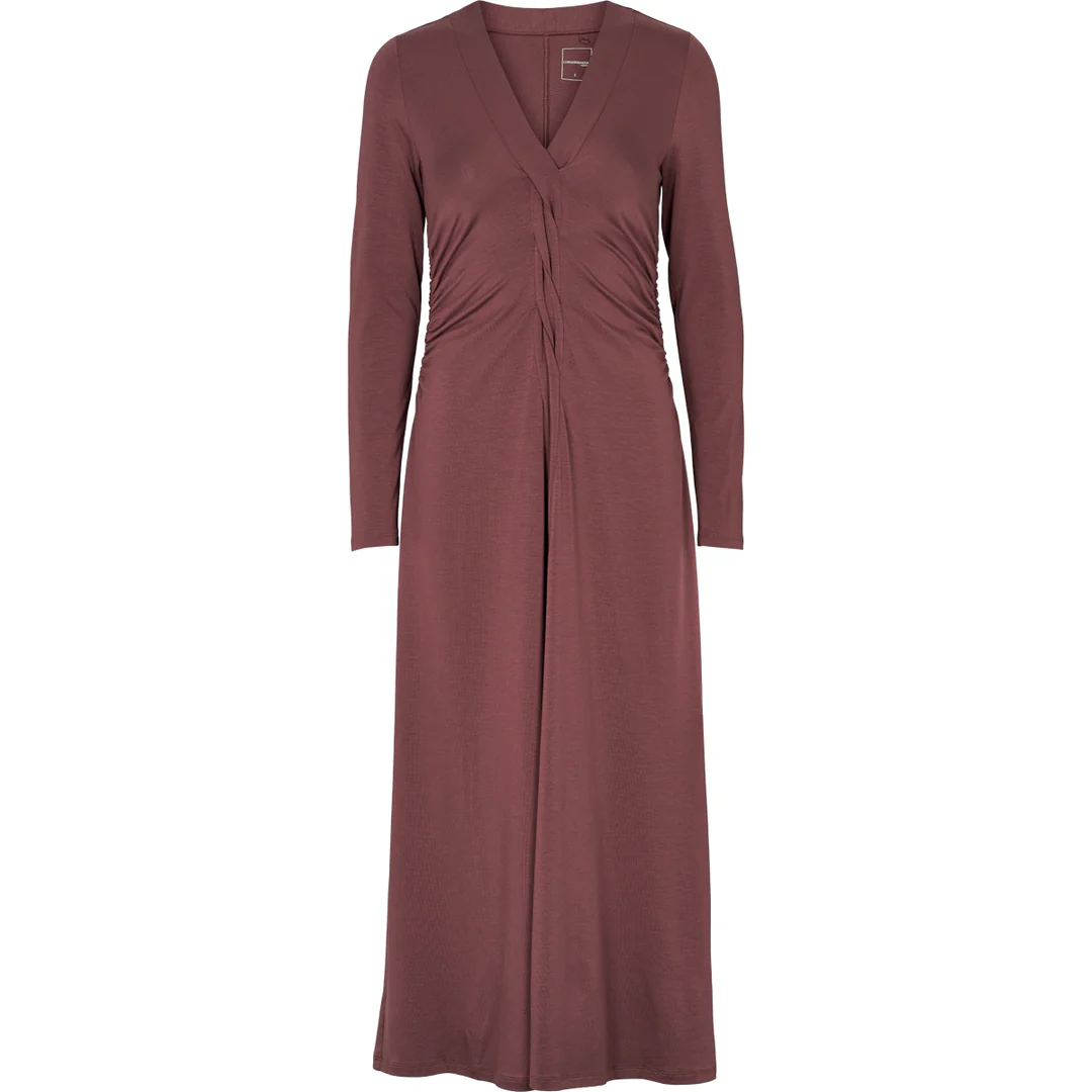 Rochie maxi din Tencel, mov strugure