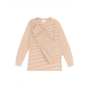 Pijamale în dungi bej