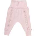 Pantaloni roz pal Cozy Me cu volane