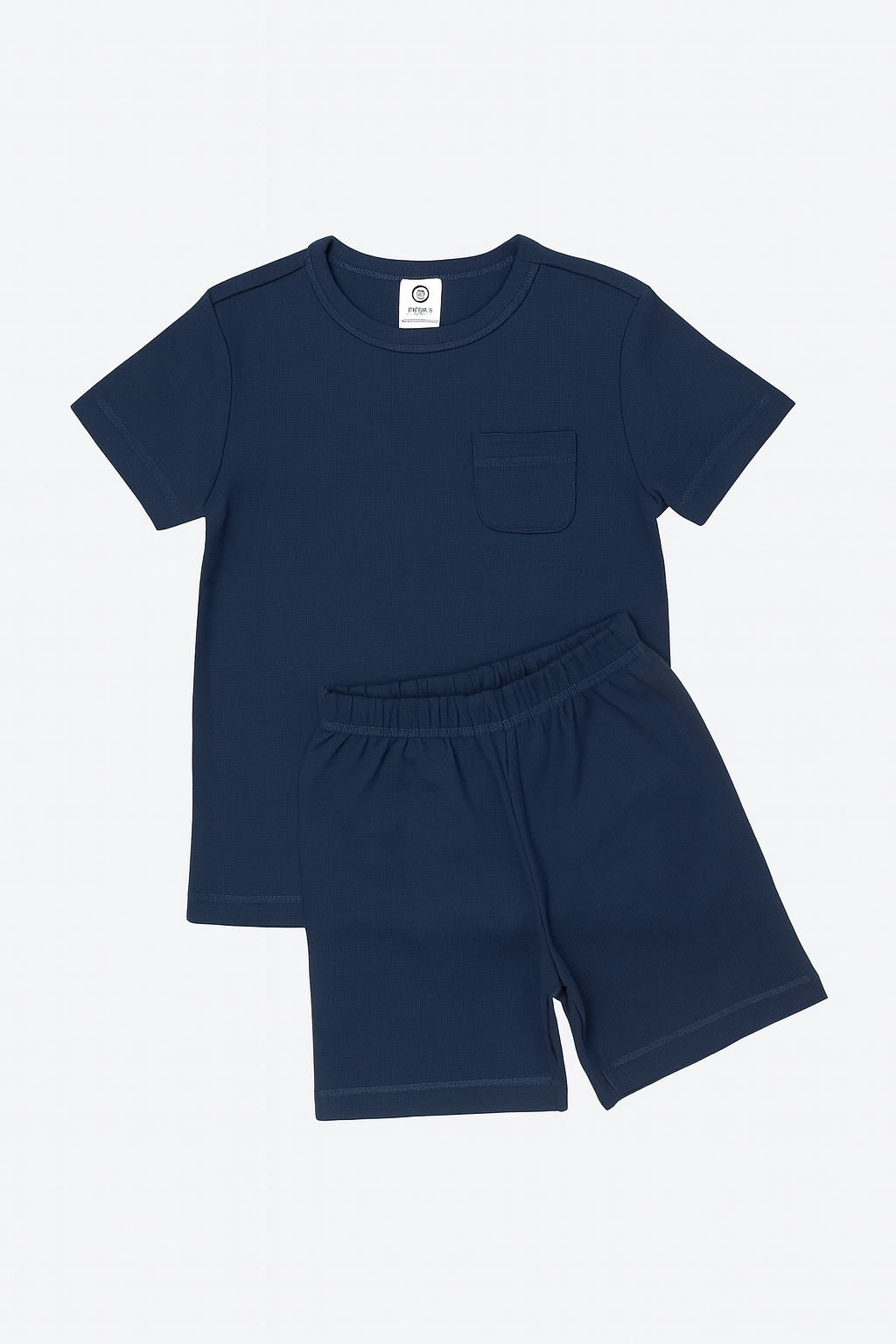 Pijamale scurte bleumarin – 100% bumbac organic