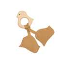 Jucărie dentiție lemn & frunzulițe bej