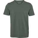 Tricou bărbați slim fit, cu decolteu în V, verde închis