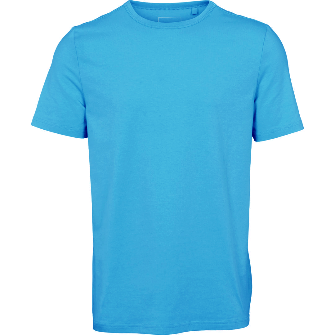 Tricou bărbați slim fit, cu guler rotund, albastru intens