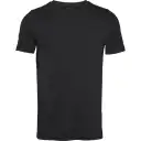 Tricou bărbați slim fit rib din bumbac organic, negru