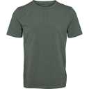 Tricou bărbați slim fit din bumbac organic cu guler rotund, verde închis