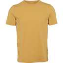 Tricou bărbați slim fit cu guler rotund, muștar