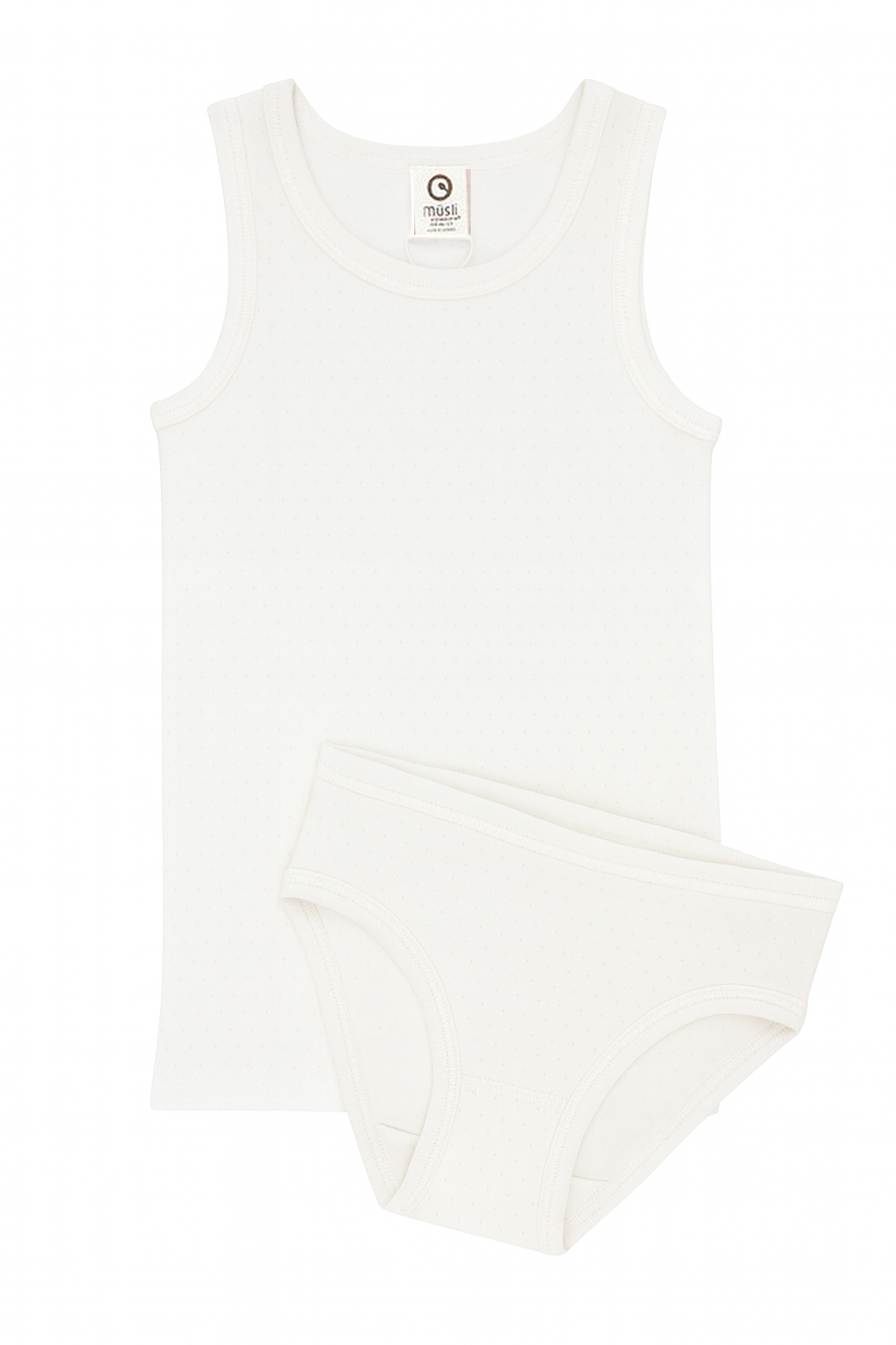 Set lenjerie fete pointelle crem