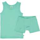 Set maieu și boxeri băieți mineral din bumbac organic