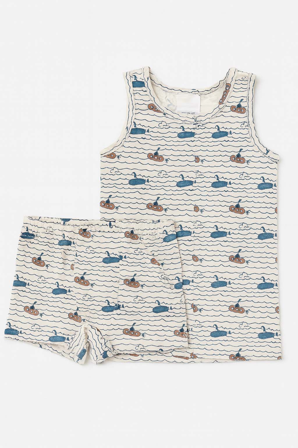 Set maieu și boxeri băieți cu imprimeu submarine