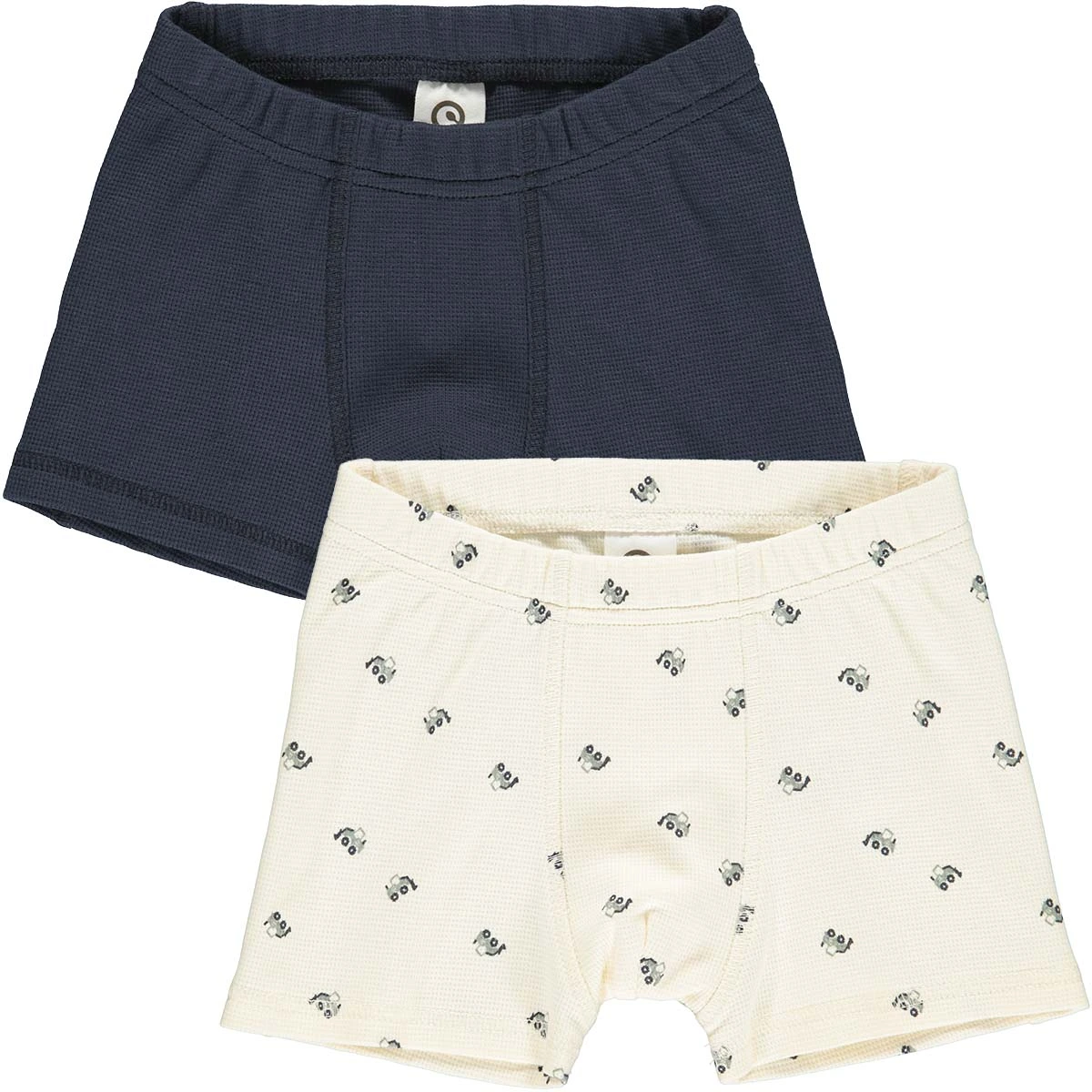 Set 2 boxeri băieți bleumarin din bumbac organic