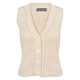 Vestă tricotată din bumbac organic, crem