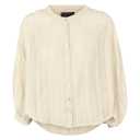 Cămașă Dobby Puff oversize din bumbac organic, crem