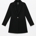 Sacou negru din jerseu pentru femei