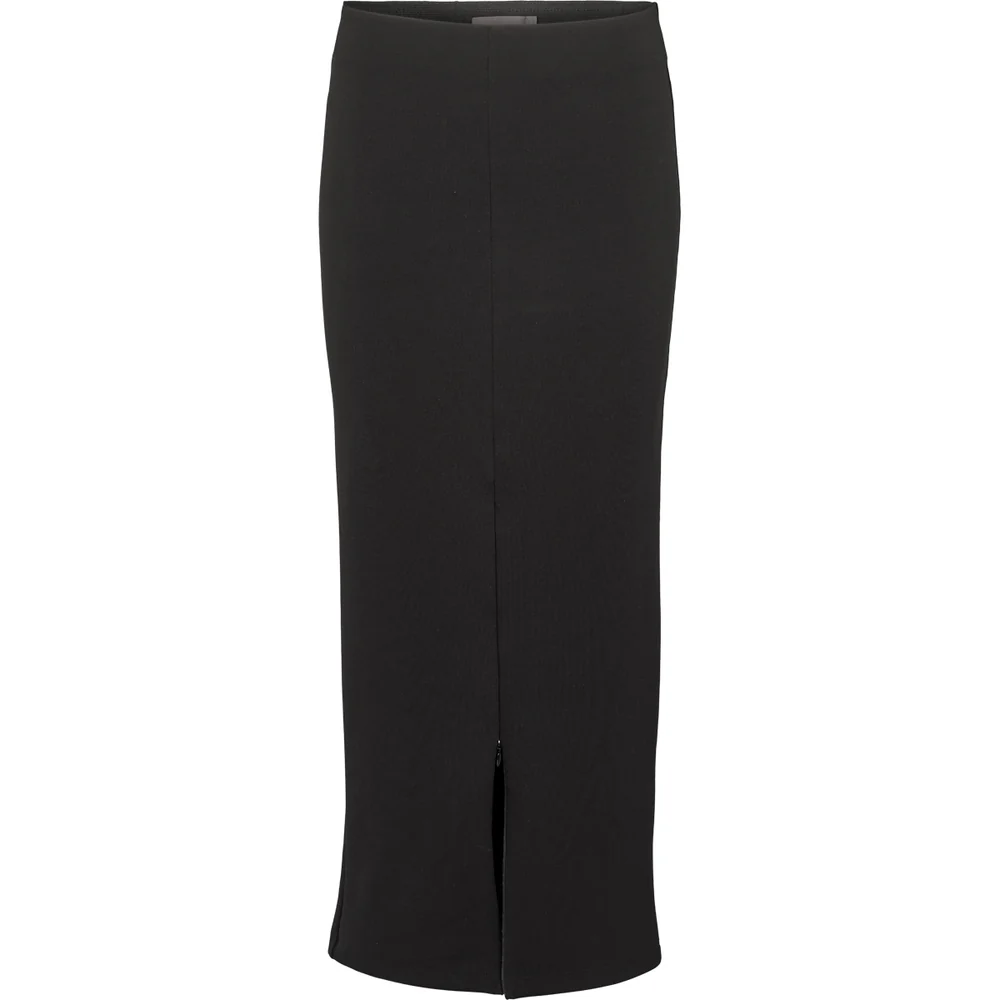 Fustă creion neagră cu fermoar