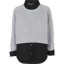 Bluză cămașă cu mânecă lungă, gri deschis