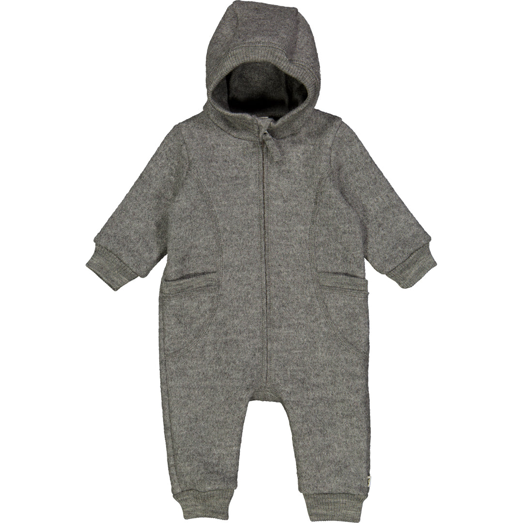 Salopetă gri din lână fiartă