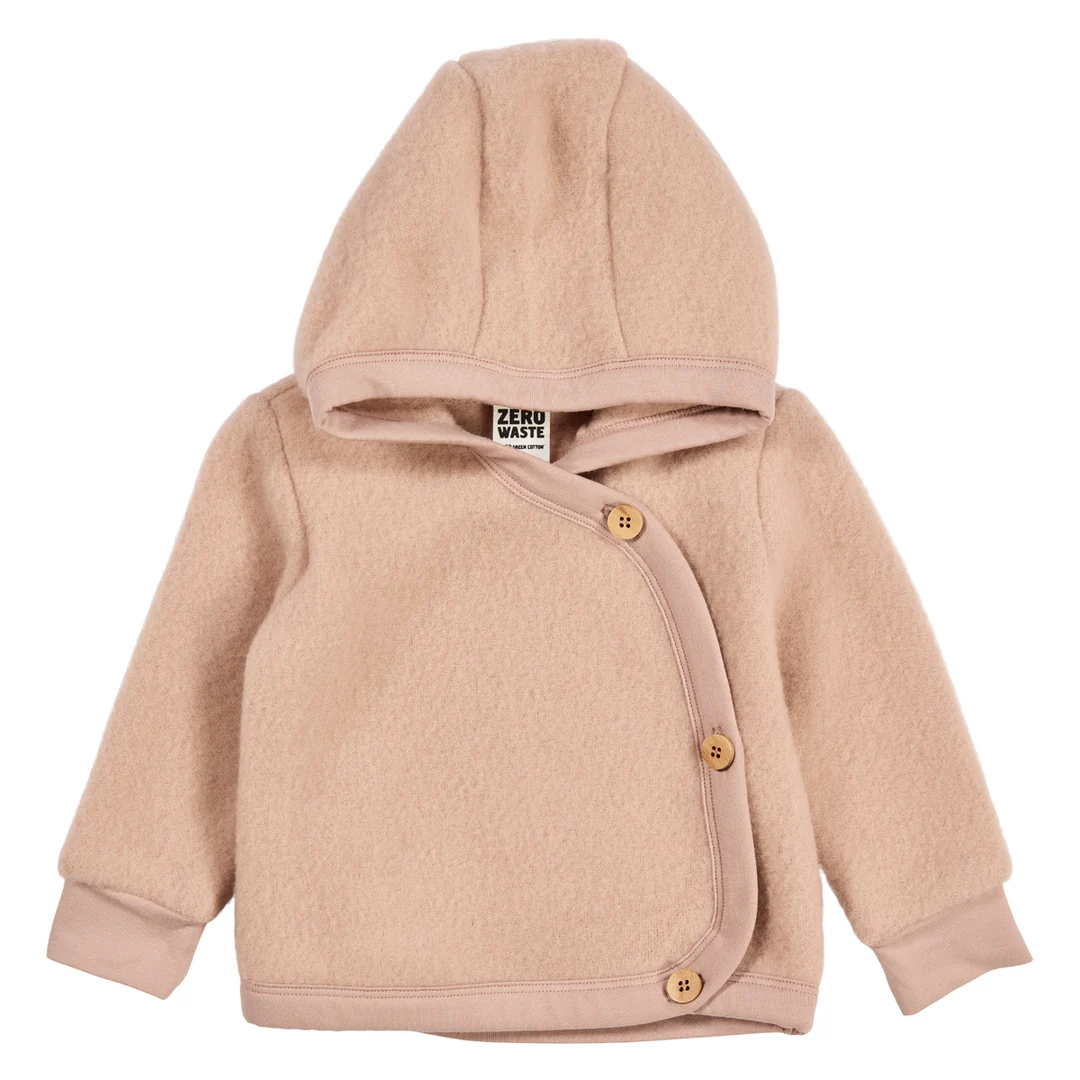 Jachetă fleece din lână merinos bebe – Spa Rose