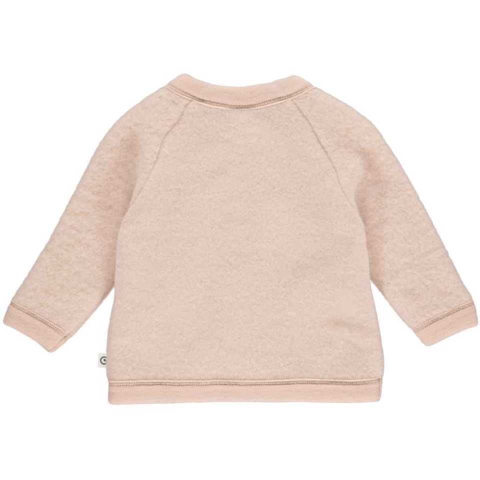 Jachetă fleece lână merinos bebe – roz deschis