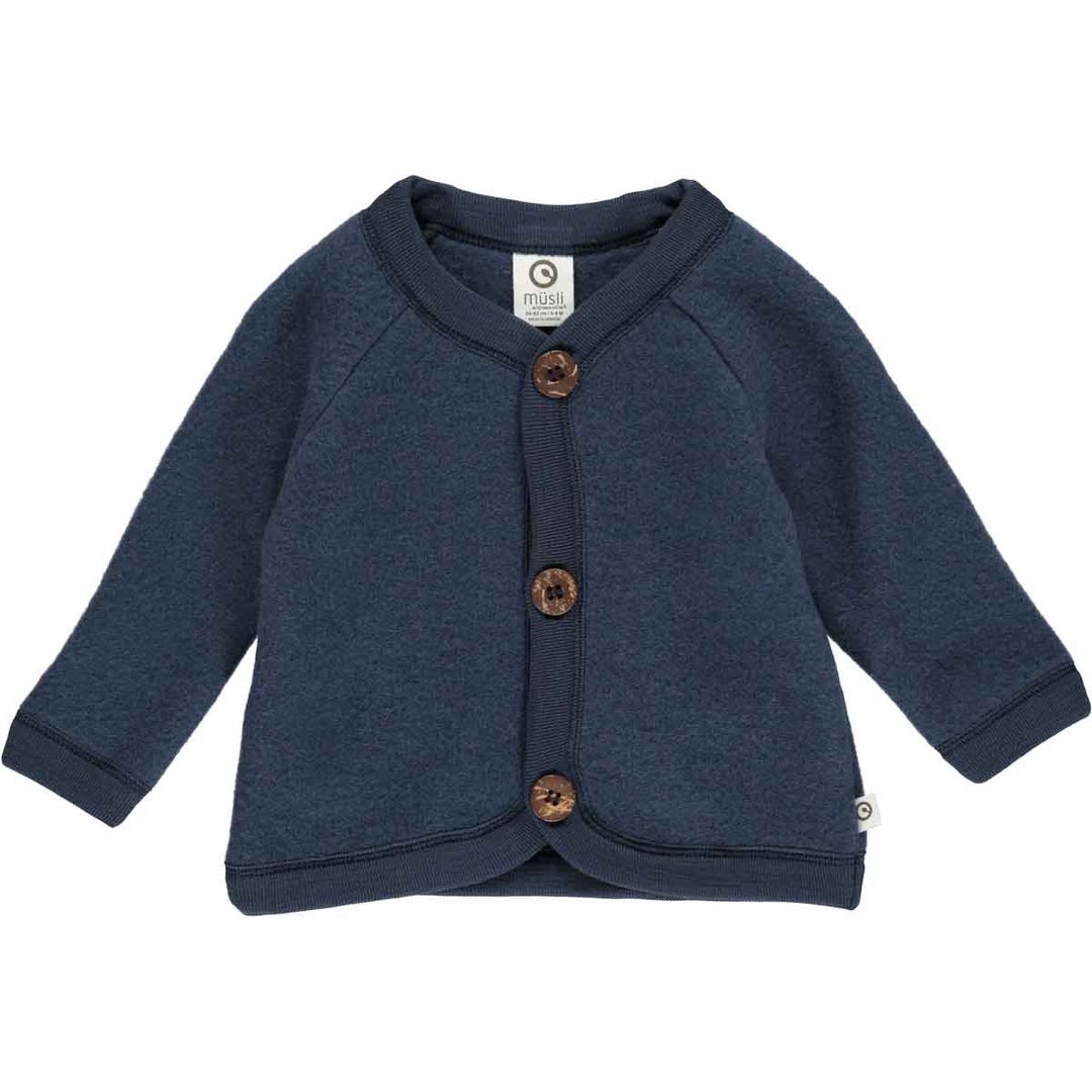 Jachetă fleece lână merinos bebe – Jasmin Blue