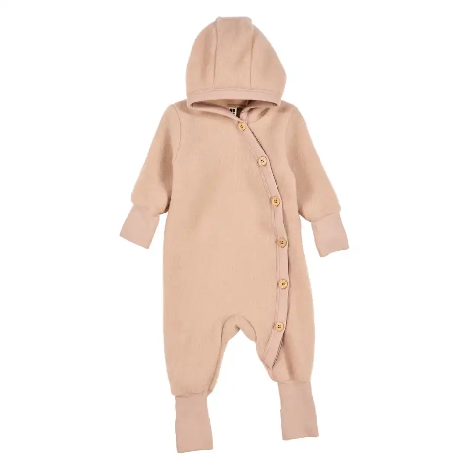 Salopetă fleece lână merinos – spa rose