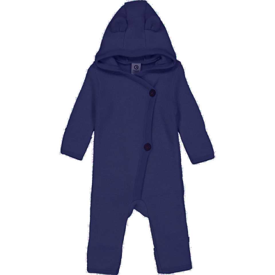 Salopetă bleumarin, fleece lână merinos