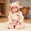 Combinezon lână fleece organică spa rose – bebeluși
