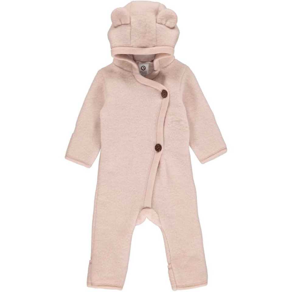 Combinezon lână fleece organică spa rose – bebeluși