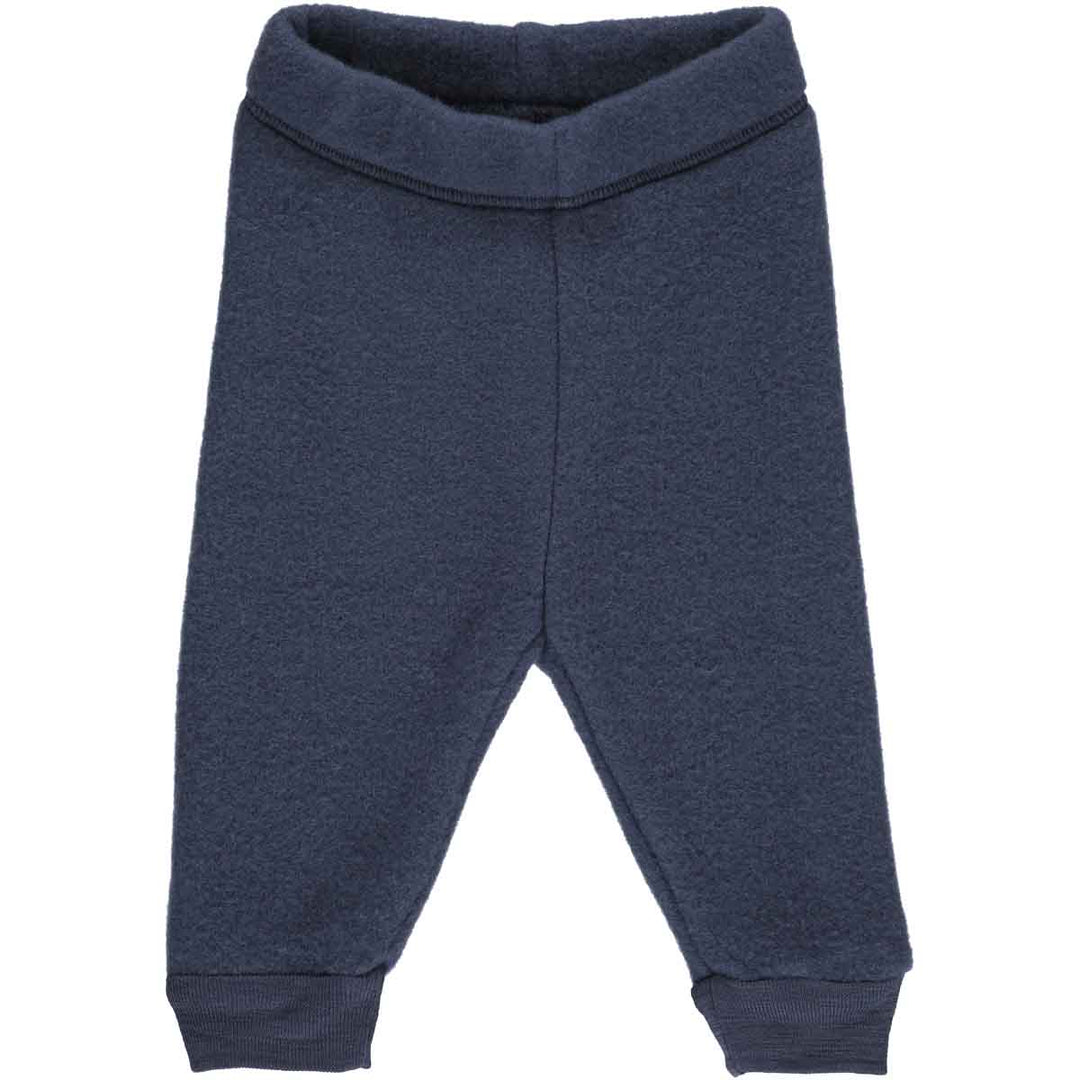 Pantaloni fleece bleumarin, din lână merinos
