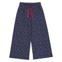 Pantaloni evazați cu imprimeu picături de ploaie